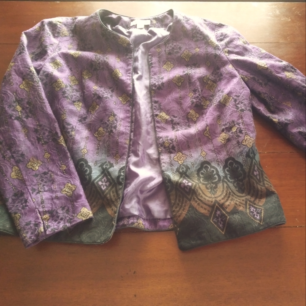 Coldwater Creek Shrug Purple Jacket Size 14